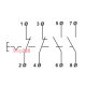 Кнопка с фиксацией модульная, 2NO+2NC, белый, МВ-22