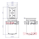Выдвижной розеточный блок 2x220В, черный, Bachmann Elevator