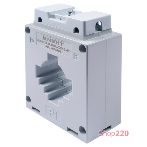 Трансформатор тока 200/5 А, класс 0.5, габарит 40, e.trans.stand.200.5.40 ENEXT s065105