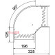 Угловая секция 90°, 60х200 мм, FS (18-22 мкм) 6036564