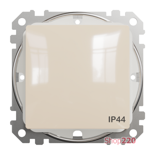Выключатель влагозащищенный IP44, бежевый, Sedna Design SDD212106