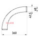 Угловой металлический соединитель 90 град. с резьбой, e.industrial.pipe.thread.angle.1-1/2" Enext i0390005