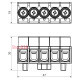 Клеммная колодка для коробок KSK 80, KSK 100; РР; напряжение до 500 V S-KSK 1_KB