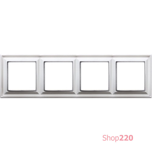 Рамка 4 поста, белый, JUNG Eco Profi Design EPD484WW