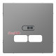 Накладка USB розетки, нержавеющая сталь, Merten MTN4367-6036