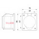 Силовая розетка 16А, 380В, 5 полюсов, встраиваемая, e.socket.pro.5.16.wall