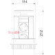 Выдвижной блок розеток в стол 2x220В, OBO Bettermann