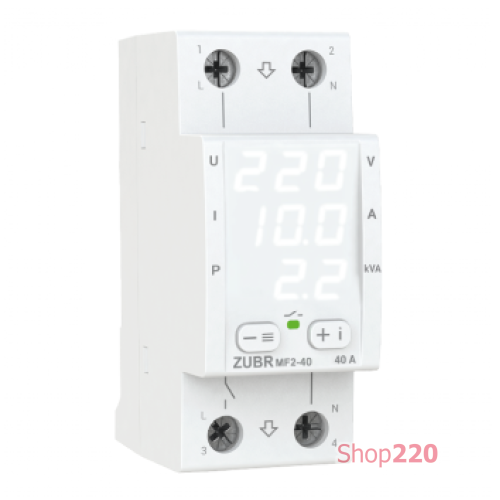 Реле многофункциональное 40А, ZUBR MF2-40