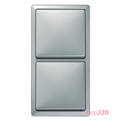 Рамка 2 поста, сталь, Merten Artec MTN481246