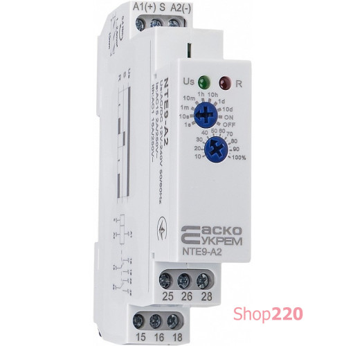 Реле задержки времени на включение NTE9-A2 AC/DC 12-240V A0010240002