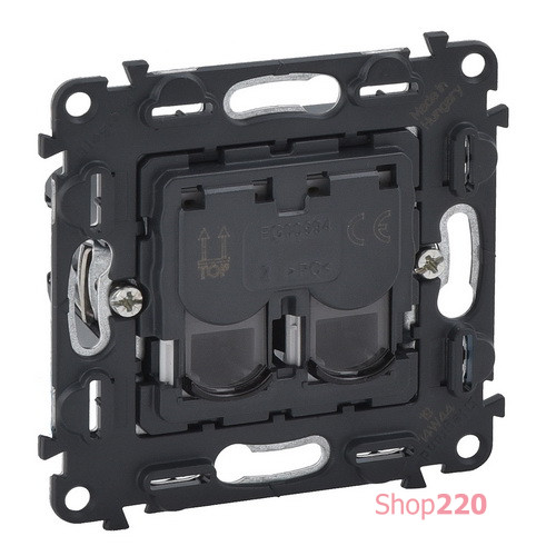 Розетка телефонная двойная RJ11 , Valena 753039 Legrand