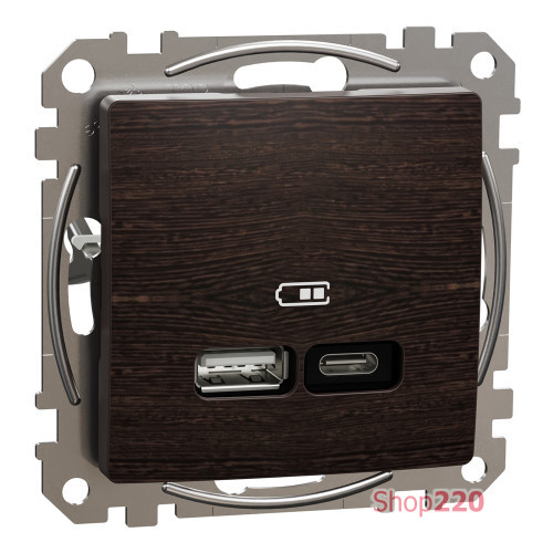 USB розетка A+C, венге, Sedna Design Schneider Electric SDD181405U