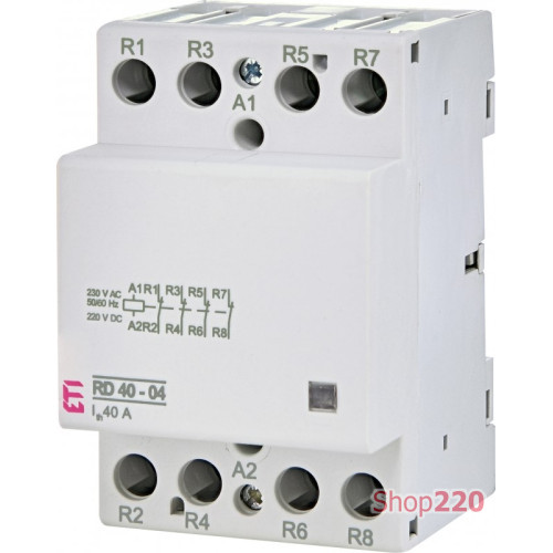 Контактор бесшумный 40А, 4НЗ, 220В AC/DC, RD 40-04 230V AC/DC ETI ETI 2464024