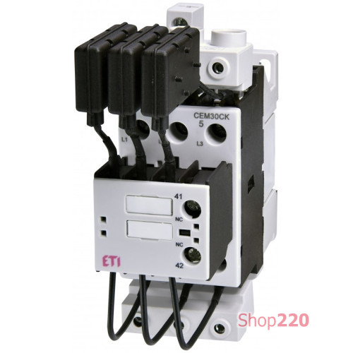 Контактор для конденсаторной батареи CEM CK 30.01N (30 кВАр, 400-440V) ETI 4643821