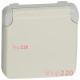 Розетка влагозащищенная IP55, белый, безвинтовой зажим, 69640 Legrand