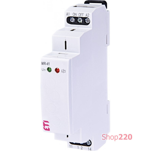 Импульсное реле с функцией "память" MR-41 UNI 12-240V AC/DC (1x16A_AC1) ETI 2470007