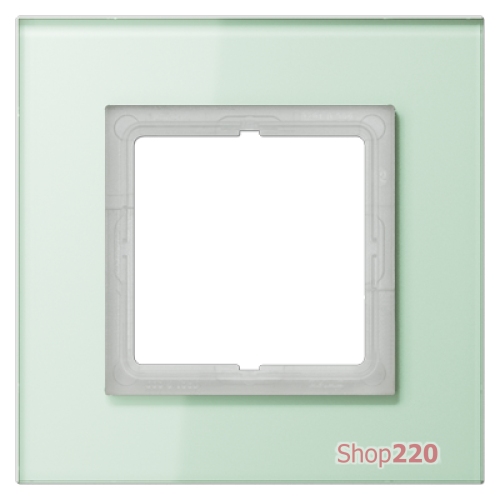Рамка 1 пост, салатовое стекло, Jung LS Plus (стекло) LSP981GLAS
