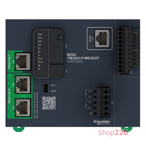 Логический контроллер, Modicon M262, 5 нс/инструкция, оптимизированный Ethernet TM262L01MESE8T