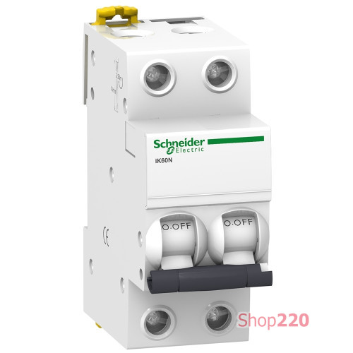 Автоматический выключатель 16А, 2 полюса, кривая C, IK60N Acti9 Schneider Electric A9K24216