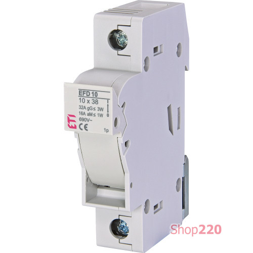 Держатель предохранителей 10х38 до 32А, EFD 10 1p ETI 2540001
