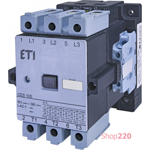 Контактор CES 105.22 (55 kW) 230V AC ETI 4646566