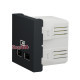 Розетка USB для зарядки, двойная, антрацит, 2 модуля, Unica New Schneider NU341854