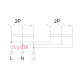 Колодка каучуковая 2Р+PE с защитными крышками двухместная 16А IP44 A0250010008
