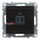Розетка USB Тип С+C, 15 Вт 5В, черный, Suno Legrand 721431