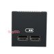 Розетка USB для зарядки, двойная, антрацит, 2 модуля, Unica New Schneider NU341854
