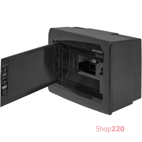 Щит черного цвета на 8 модулей, навесной, e.plbox.pro.n.08b.black ENEXT CP32908B