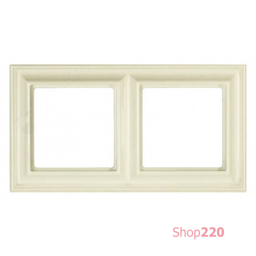 Рамка 2 поста, слоновая кость, JUNG Eco Profi Design EPD482