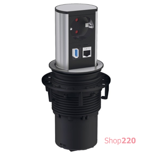 Выдвижной блок розеток Bachmann Elevator 220В + USB 3.0 + RJ45