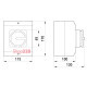 Пакетный выключатель (0-1) в корпусе 63А, 3 фазы, e.industrial.sb.1-0.3.63 Enext i0360003