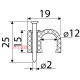 Скоба белая CHR-12 мм круглая (100 шт.) A0150030008