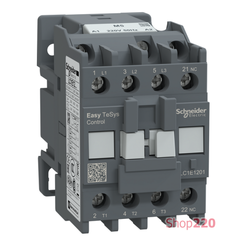Контактор E 1НЗ, 12А 400В AC3 220В 50ГЦ LC1E1201M5