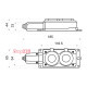 Колодка каучуковая 2Р+PE с защитными крышками двухместная 16А IP44 A0250010008
