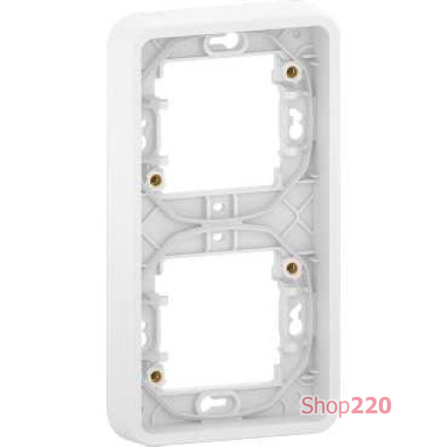 Рамка 2 поста, вертикальная IP55, белый, Mureva Styl Schneider MUR39151