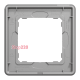 Рамка 1 пост, черное стекло, Sedna Design SDD361801
