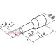 Наконечники трубчатые 0,75мм кв, НТ 0,75-08 желтые (100шт) A0060010140