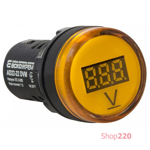 Цифровой измеритель напряжения AD22-22DVM DC 5-30В (желтый) A0190010013