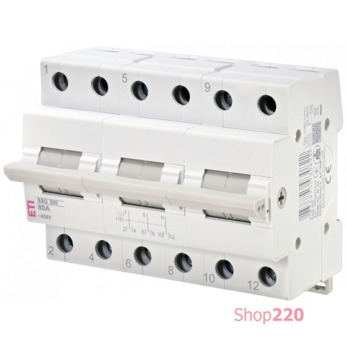 Переключатель нагрузки 1-0-2, 80A 3p, SSQ 380 ETI 2421437