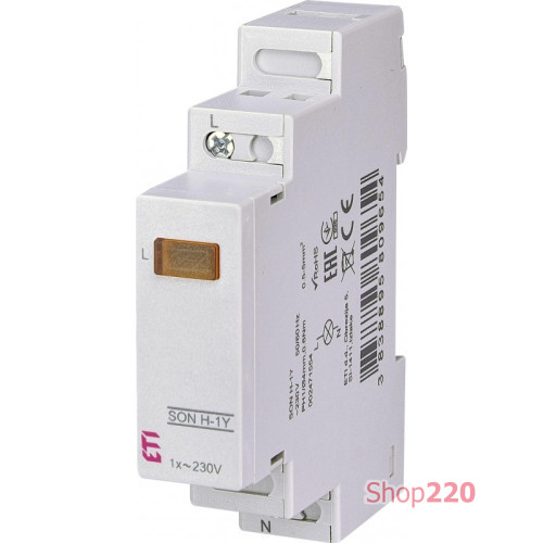 Однофазный индикатор наличия напряжения SON H-1Y (1x желтый LED) ETI 2471554
