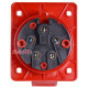 Силовая встраиваемая розетка 5п., 380В, 32А, e.socket.pro.5.32.wall Enext p012015