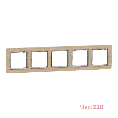 Рамка 5-постов, берёза, Sedna Design Schneider Electric SDD380805U