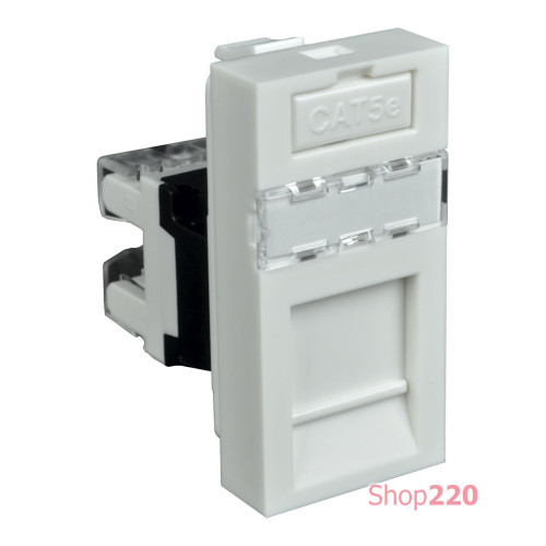 Компьютерная розетка RJ-45; 45х22,5х36 мм; PC-ABS, белый; Серия Quadro; QD 45X22.5-RJ-45_HB