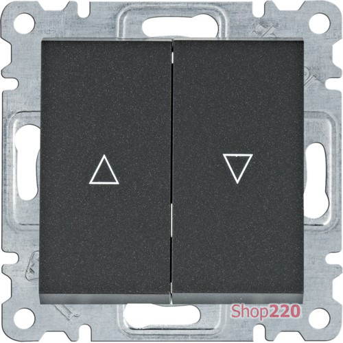 Выключатель для жалюзи, черный, Lumina WL0323 Hager
