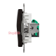 Компьютерная розетка RJ45 кат. 5е UTP, венге, Sedna Design SDD181451