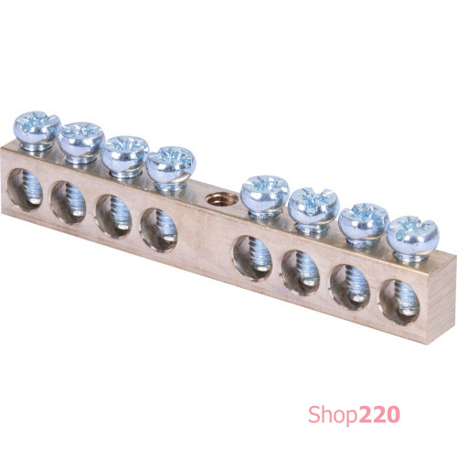 Шина N / PE на 8 отверстий, 20А, e.bsc.stand.20.8 Enext s055003
