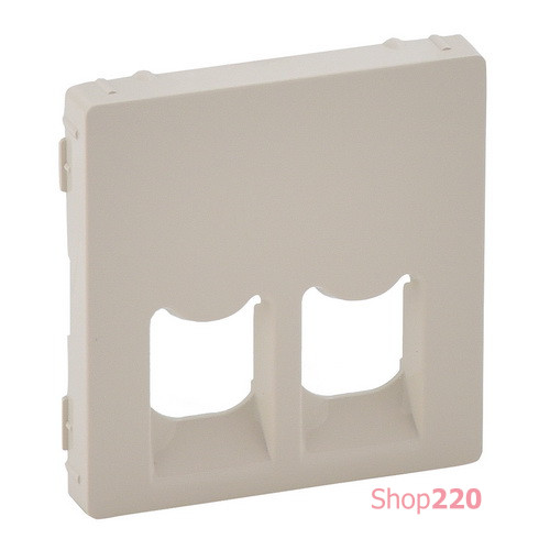 Лицевая панель двойной розетки RJ11/RJ45, слоновая кость, Valena 755421 Legrand
