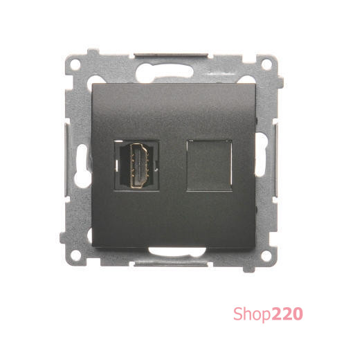 Розетка HDMI, антрацит, SIMON54
